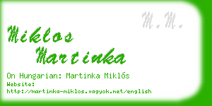 miklos martinka business card